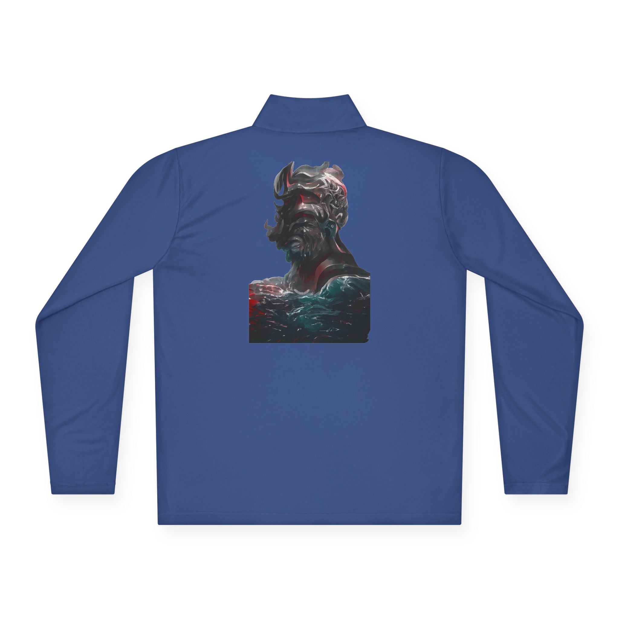MATFAY Quarter-Zip Pullover — Mythic Sea God Bust Graphic