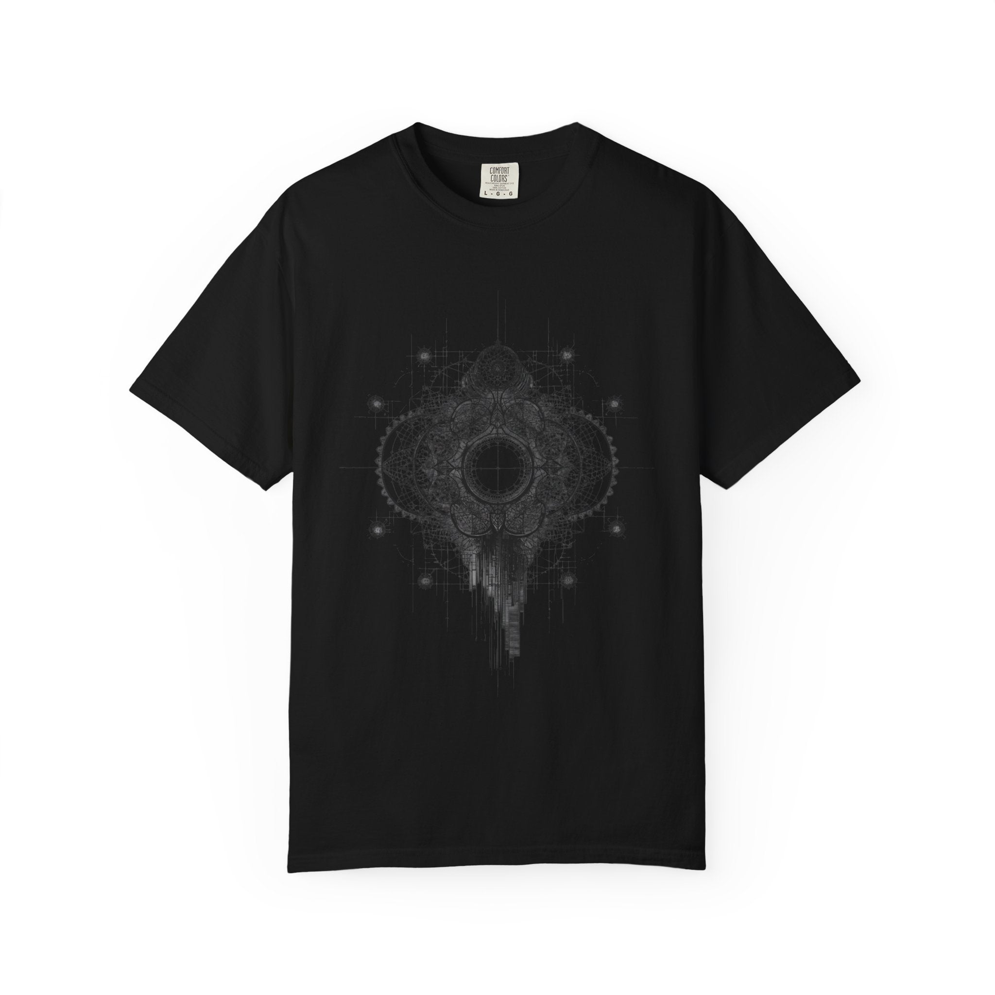 Geometric Moon Mandala T-shirt | Celestial Sacred Geometry Tee