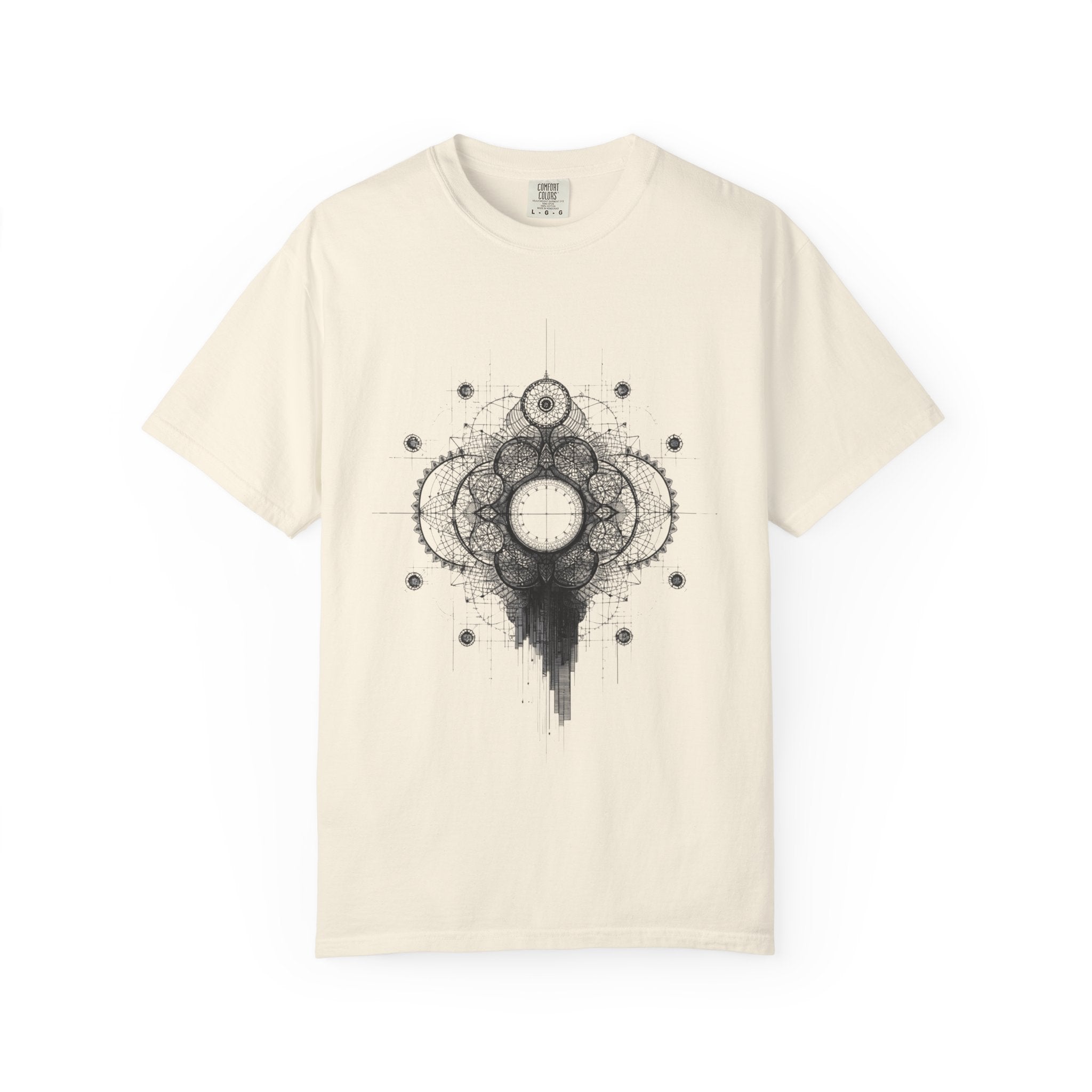 Geometric Moon Mandala T-shirt | Celestial Sacred Geometry Tee
