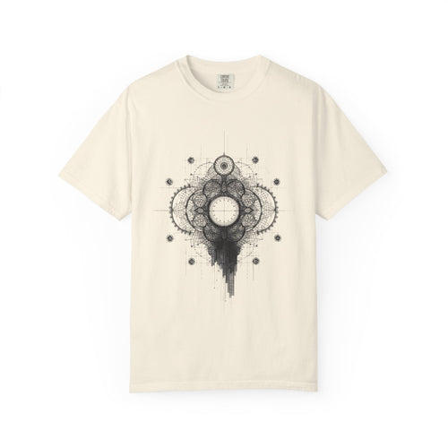 Geometric Moon Mandala T-shirt | Celestial Sacred Geometry Tee