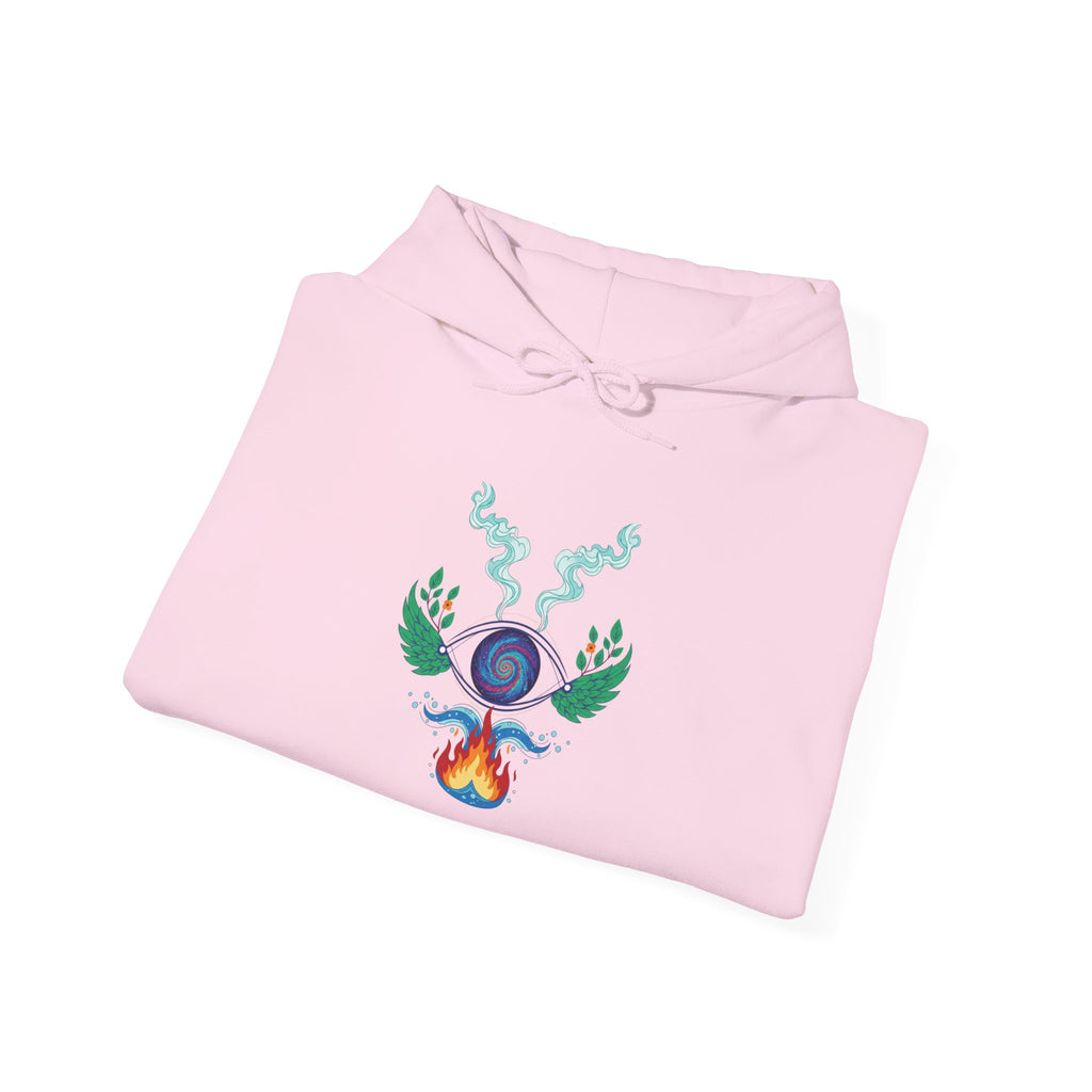 MATFAY Elemental Orb Symbol Hoodie | Mystic Flame, Water, Earth Graphic Sweatshirt