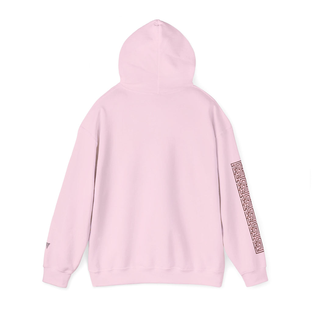 Mystic Orb Mandala Hoodie | Geometric Sleeve Maze, Minimal Occult Design