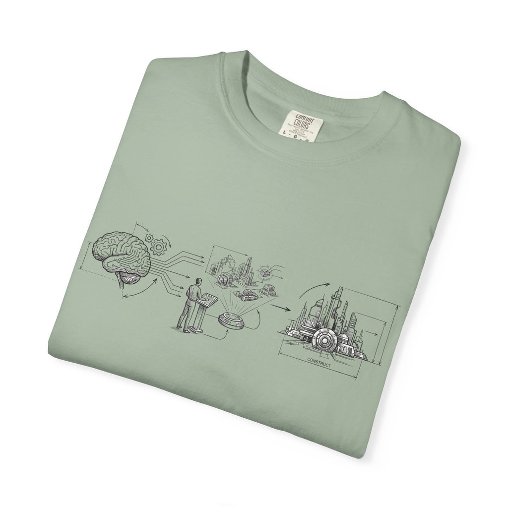 MATFAY Tiny Fantasy Landscape T-Shirt | Minimal Ink Illustration