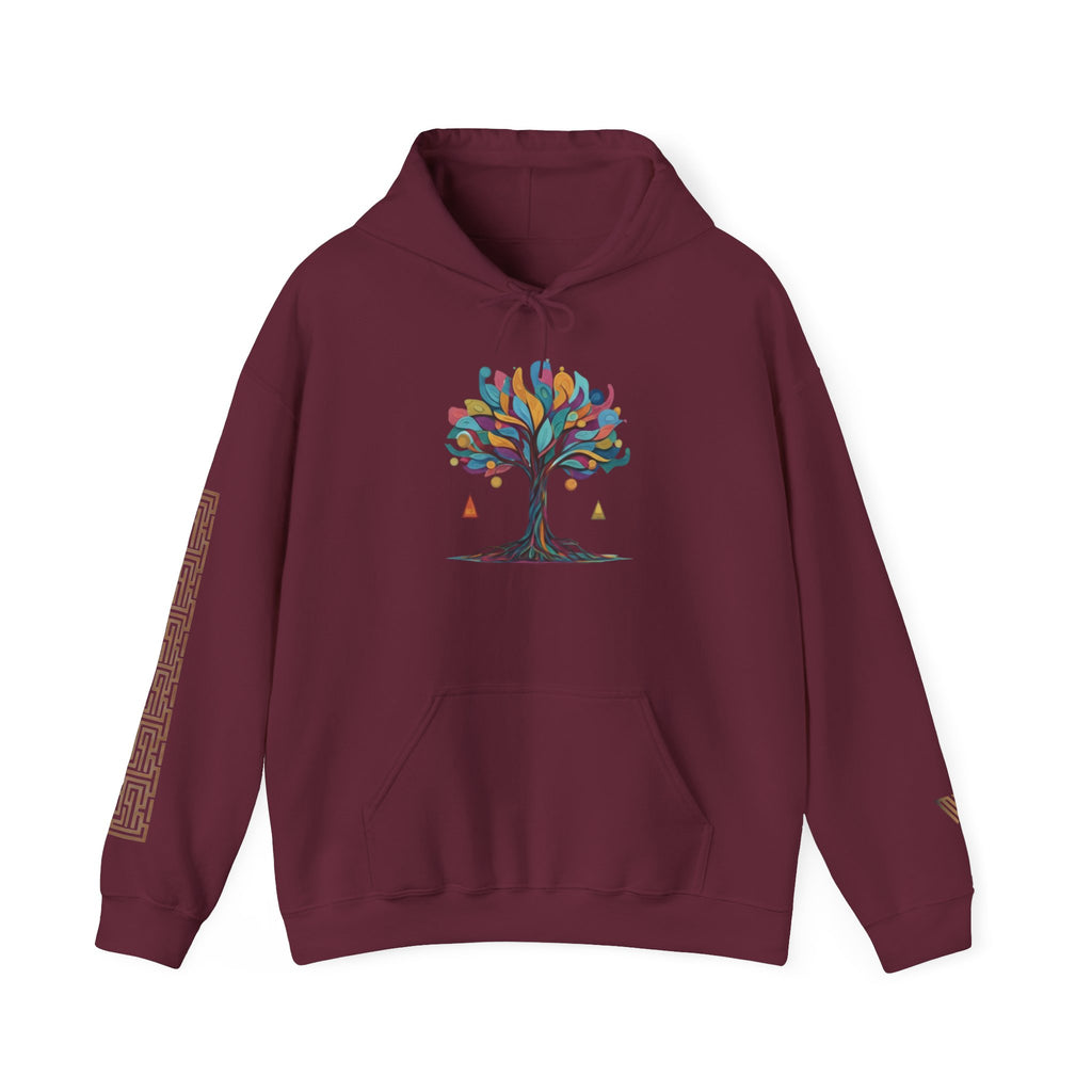 MATFAY Tree of Hands Hoodie | Künstlerischer Baum-Print Hoodie, Minimalistisches Streetwear-Design