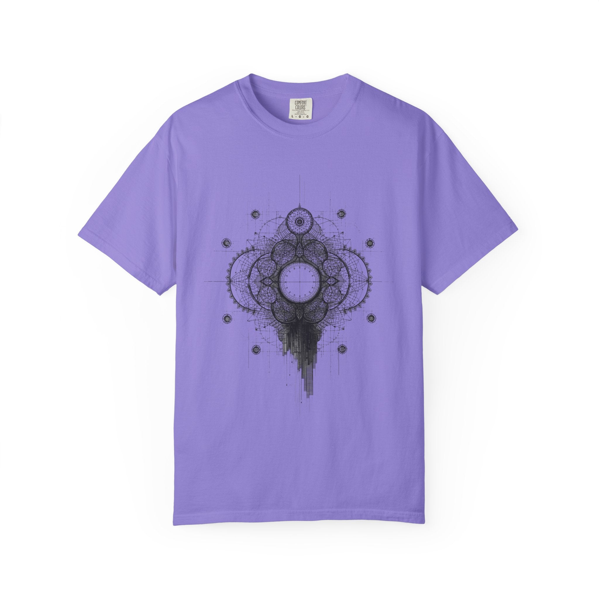Geometric Moon Mandala T-shirt | Celestial Sacred Geometry Tee