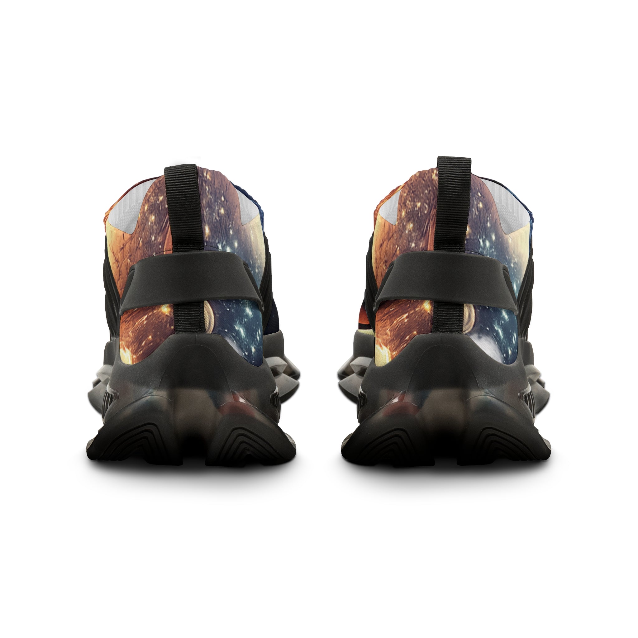 MATFAY Abstract Galaxy Flame Print Sneakers | Mesh Sneakers