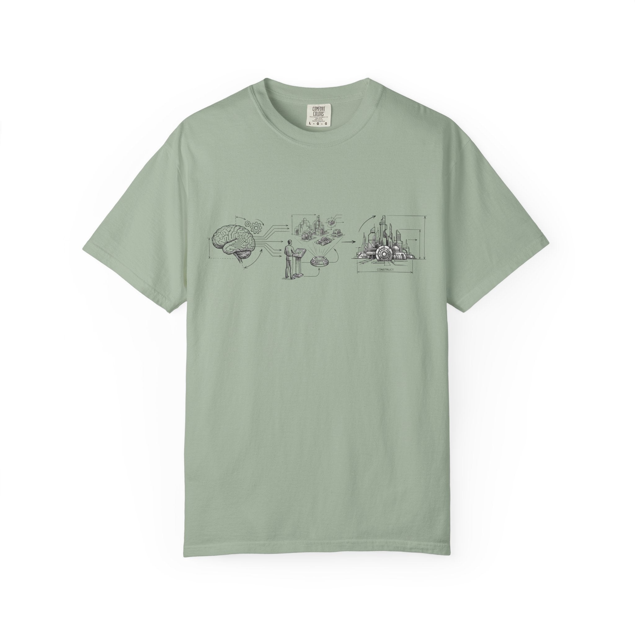 MATFAY Tiny Fantasy Landscape T-Shirt | Minimal Ink Illustration