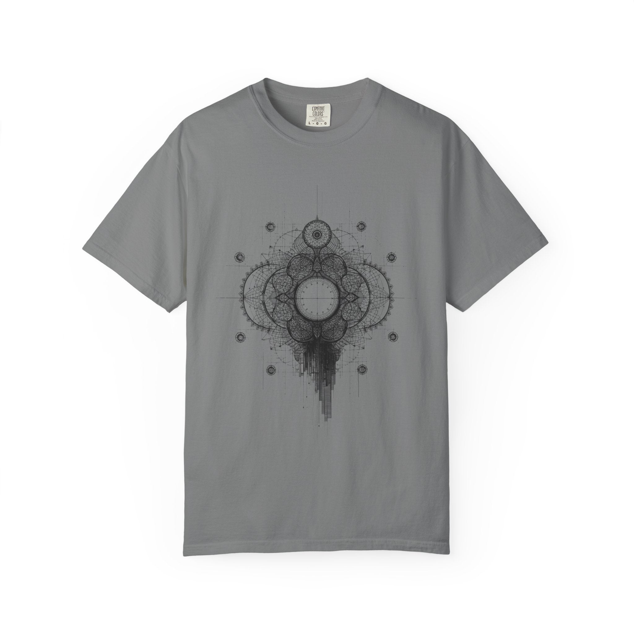 Geometric Moon Mandala T-shirt | Celestial Sacred Geometry Tee