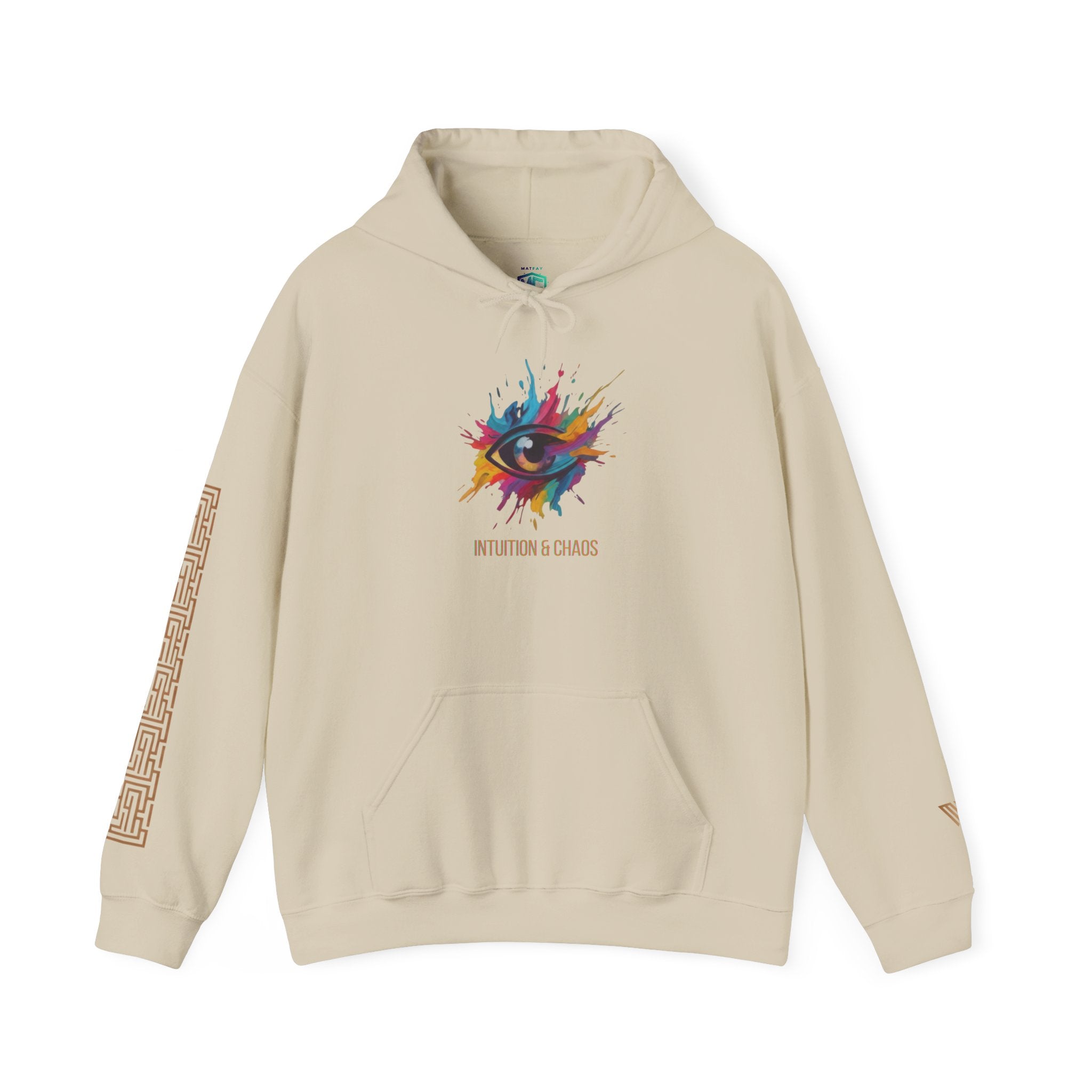 MATFAY Paint Splash Eye Hoodie | Hoodie mit Farbklecks-Augenmotiv & Typografie