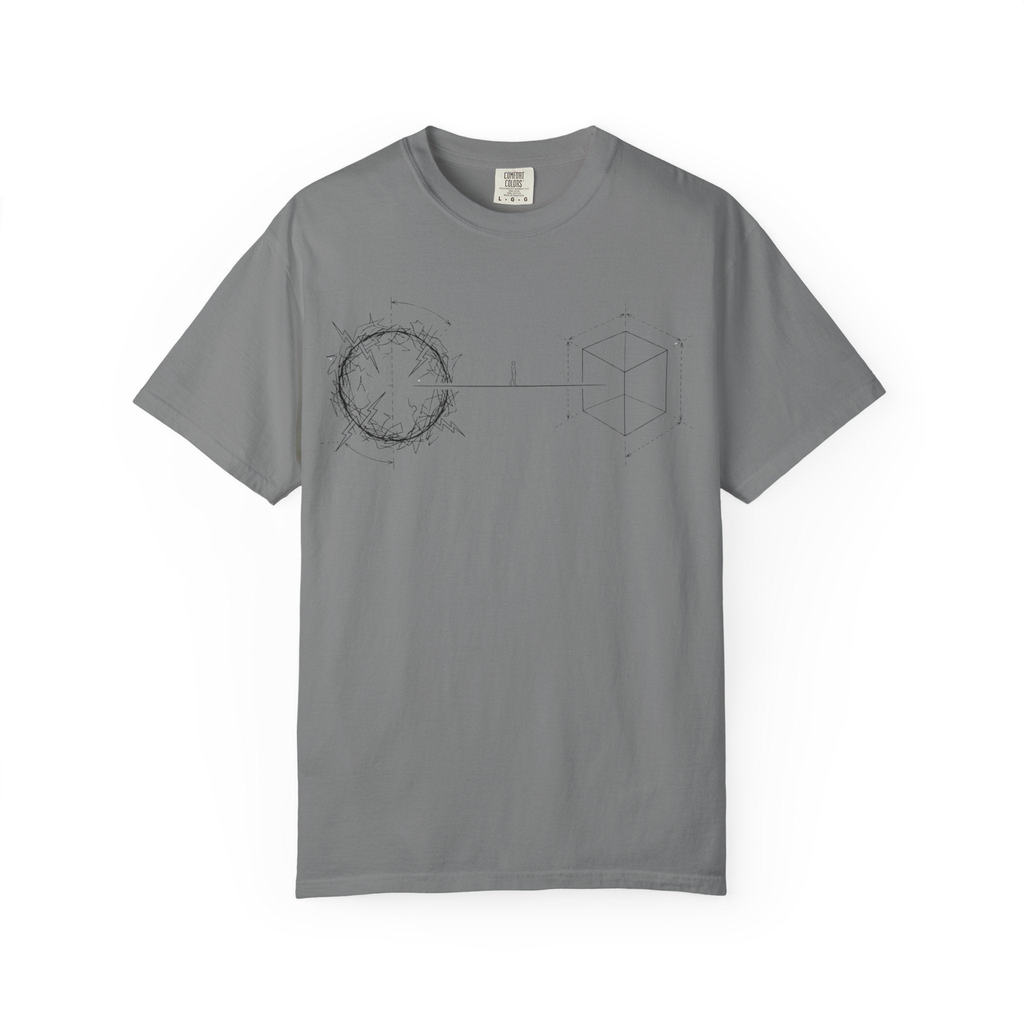MATFAY Constellation Circle line art T-shirt | Minimal Astral Diagram Tee