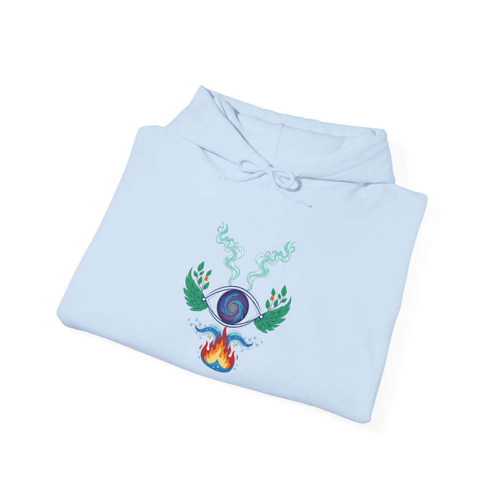 MATFAY Elemental Orb Symbol Hoodie | Mystic Flame, Water, Earth Graphic Sweatshirt