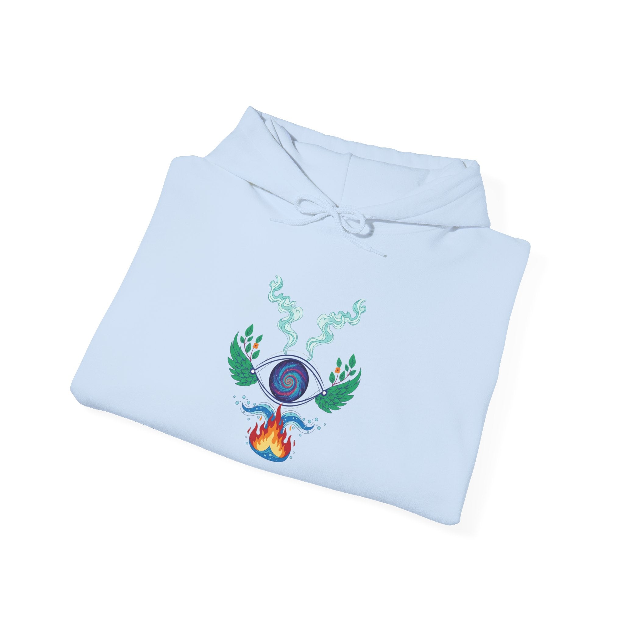 MATFAY Elemental Orb Symbol Hoodie | Mystic Flame, Water, Earth Graphic Sweatshirt