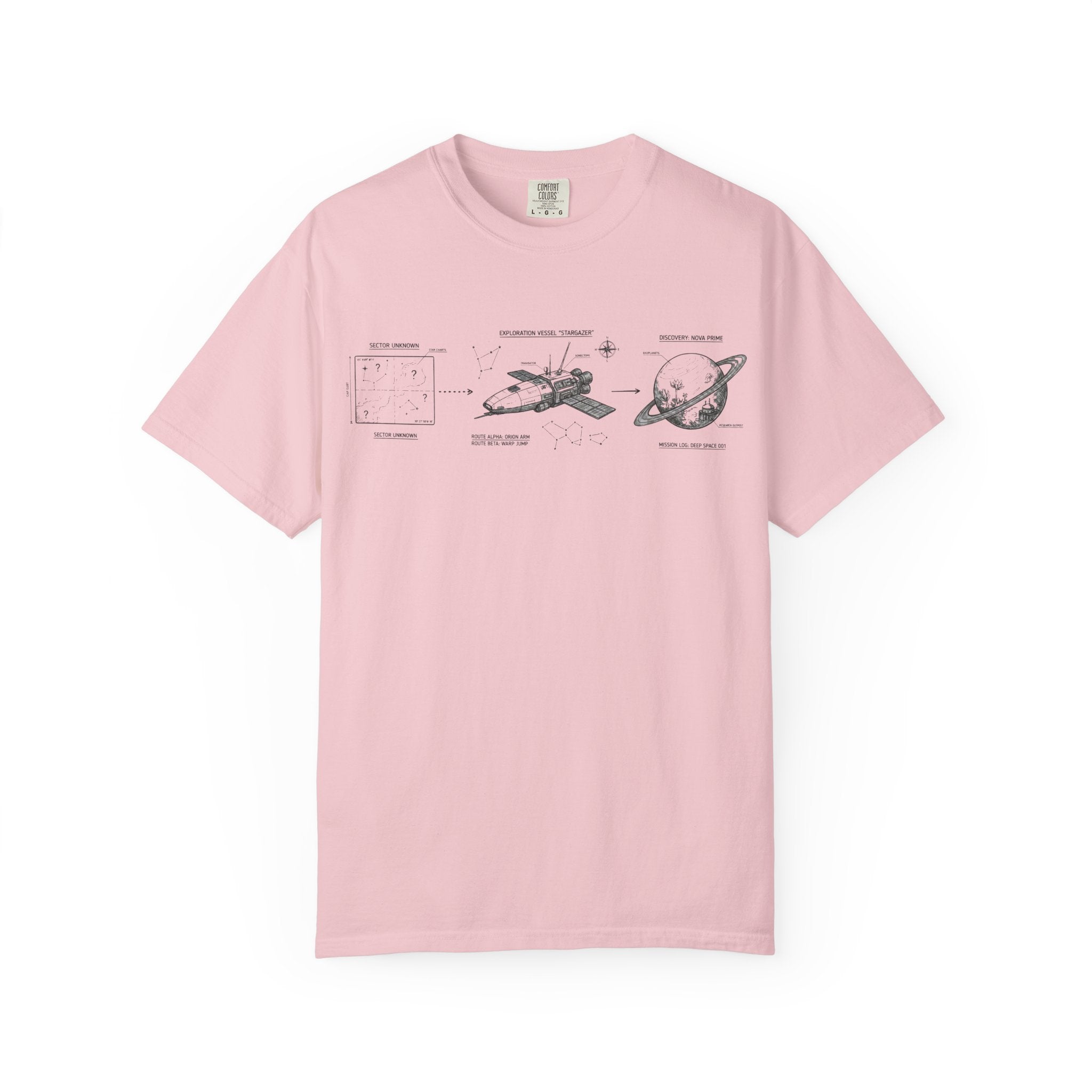 MATFAY Spacecraft Diagram Tee | Vintage Rocket, Satellite, Planet Illustration