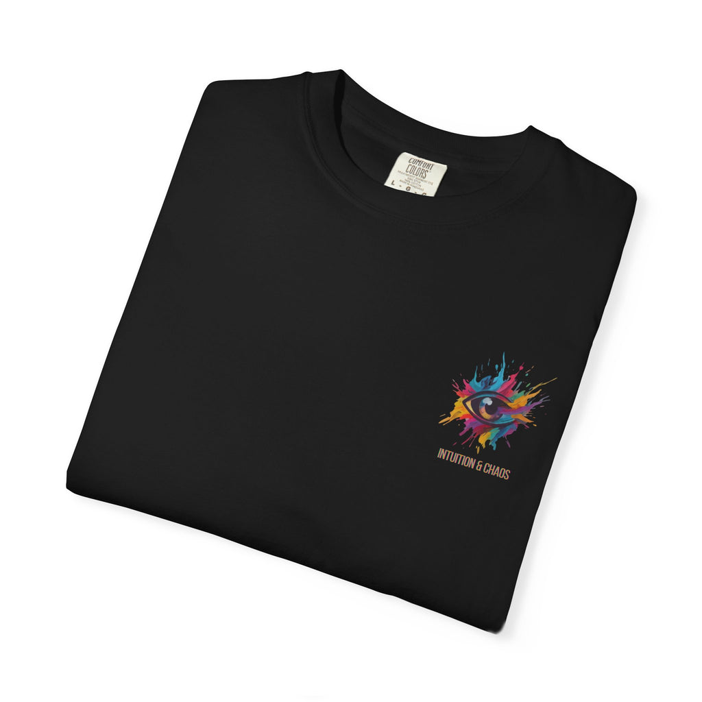 MATFAY Colorful Abstract Explosion T-shirt | Small Chest Graphic, Minimal Back Text