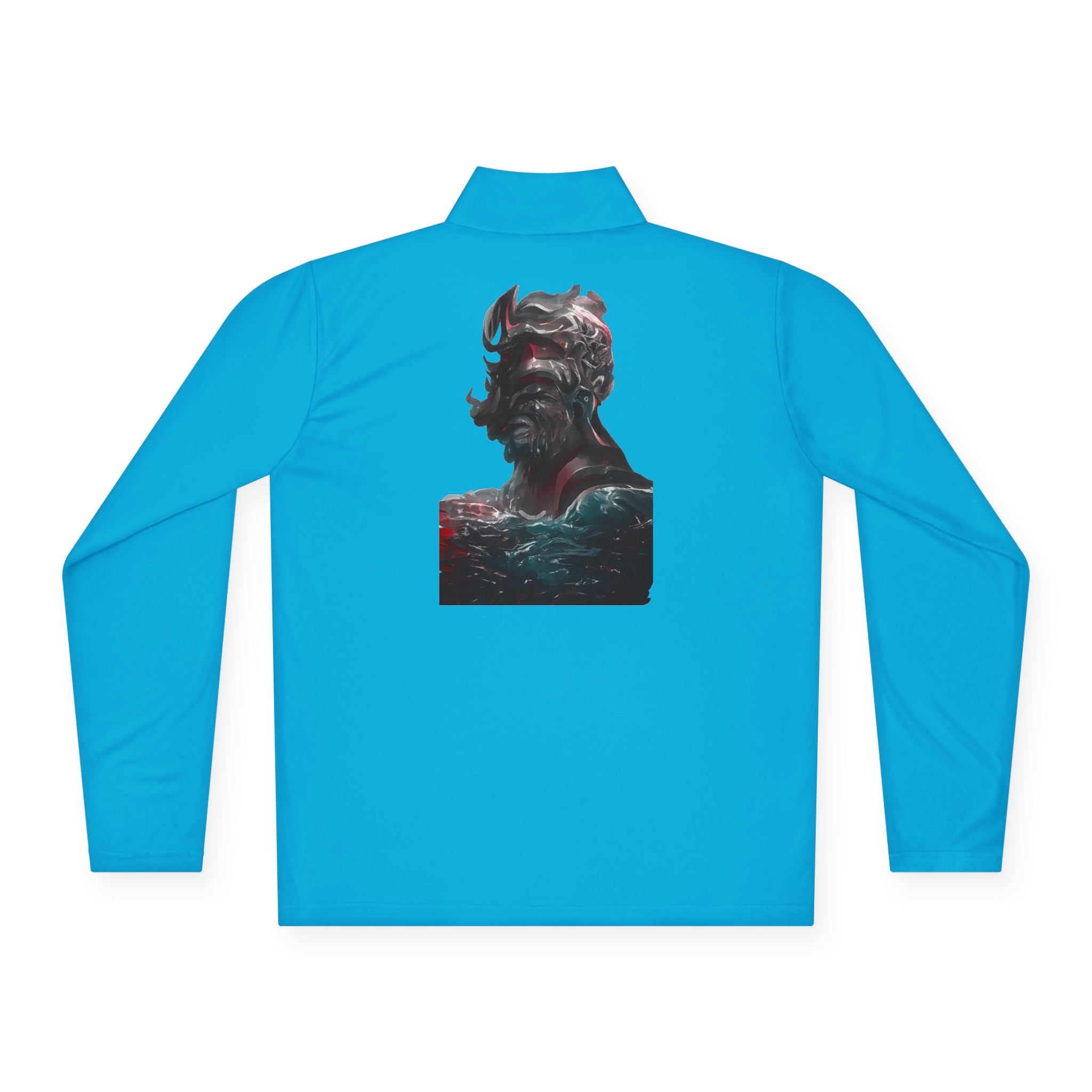 MATFAY Quarter-Zip Pullover — Mythic Sea God Bust Graphic