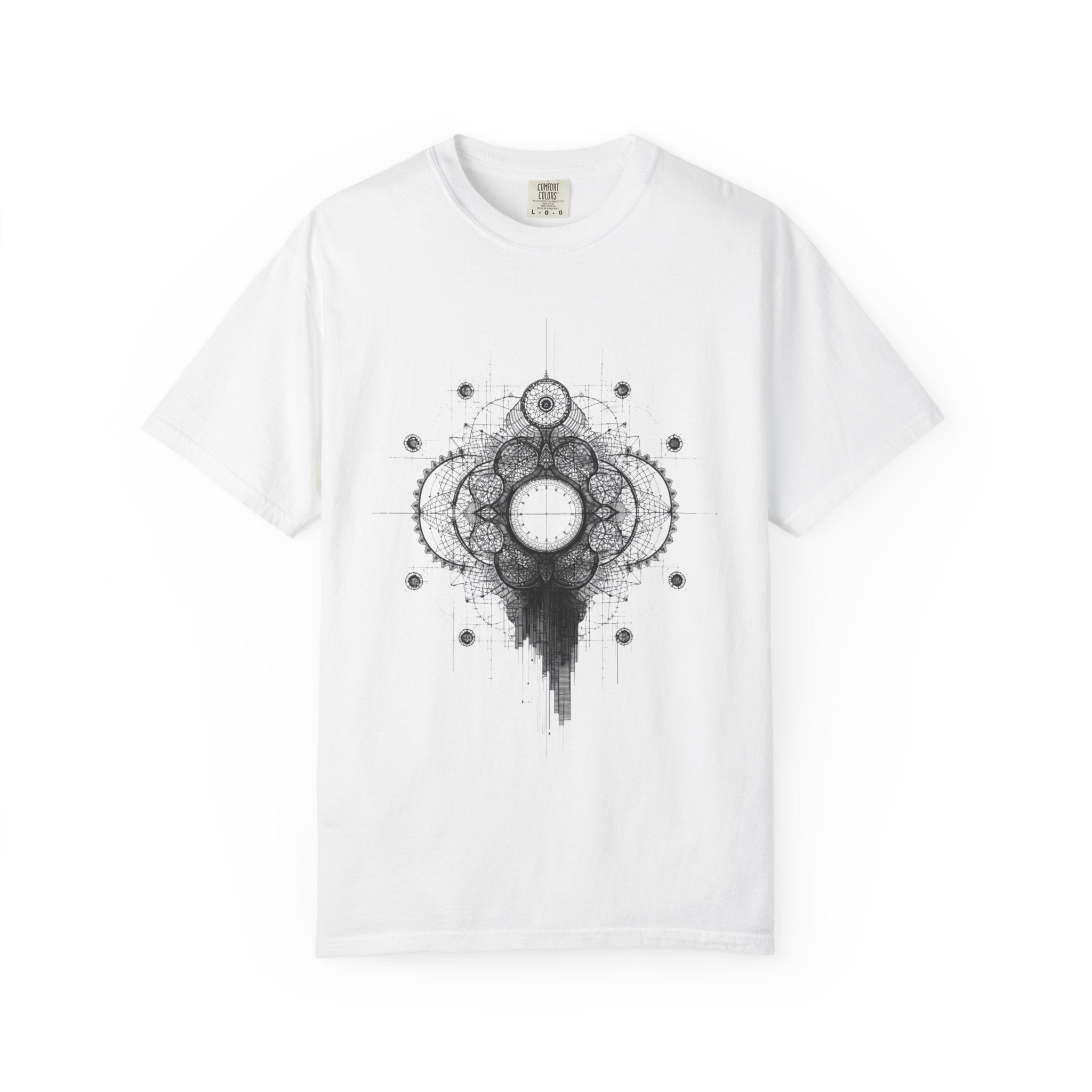 Geometric Moon Mandala T-shirt | Celestial Sacred Geometry Tee