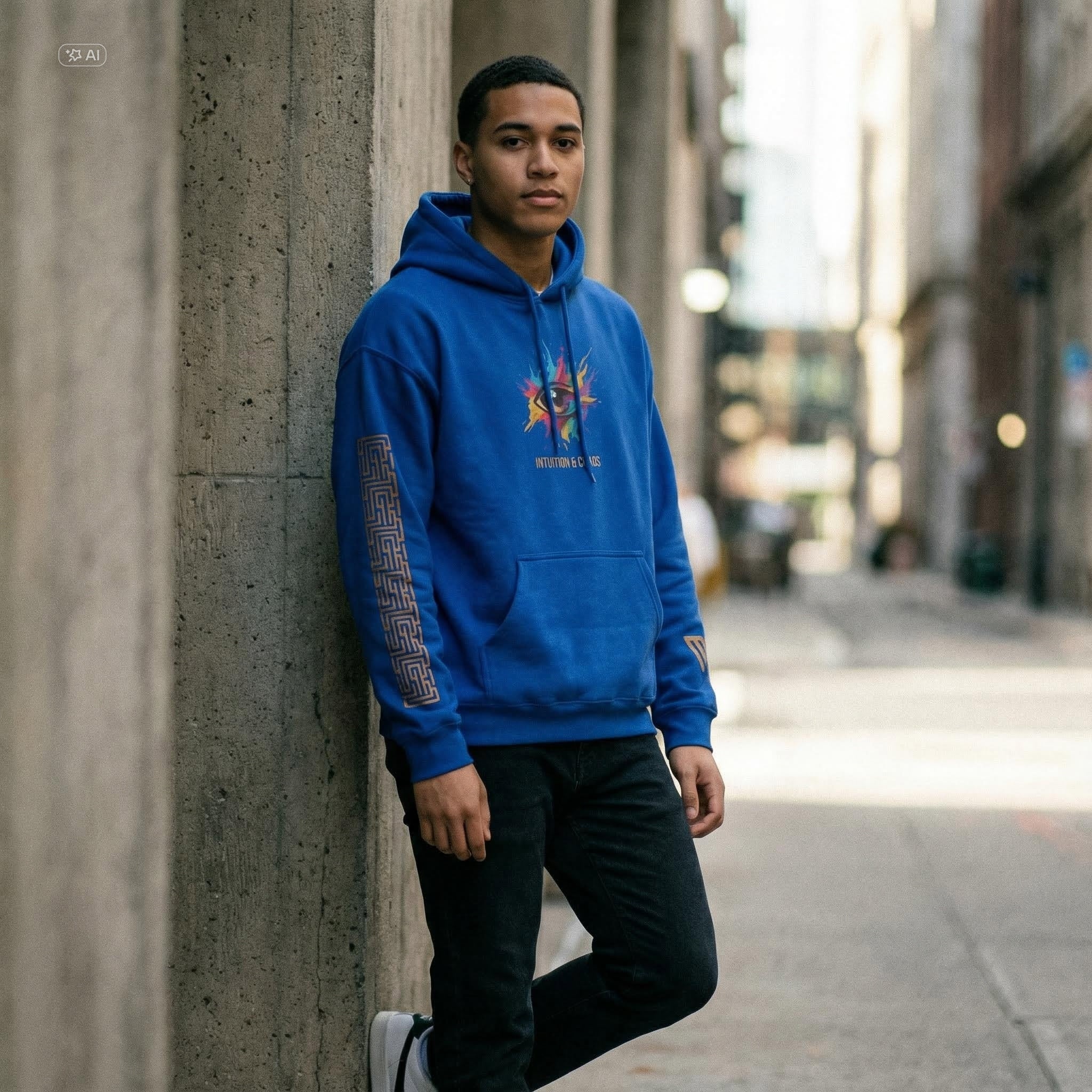 MATFAY Paint Splash Eye Hoodie | Hoodie mit Farbklecks-Augenmotiv & Typografie