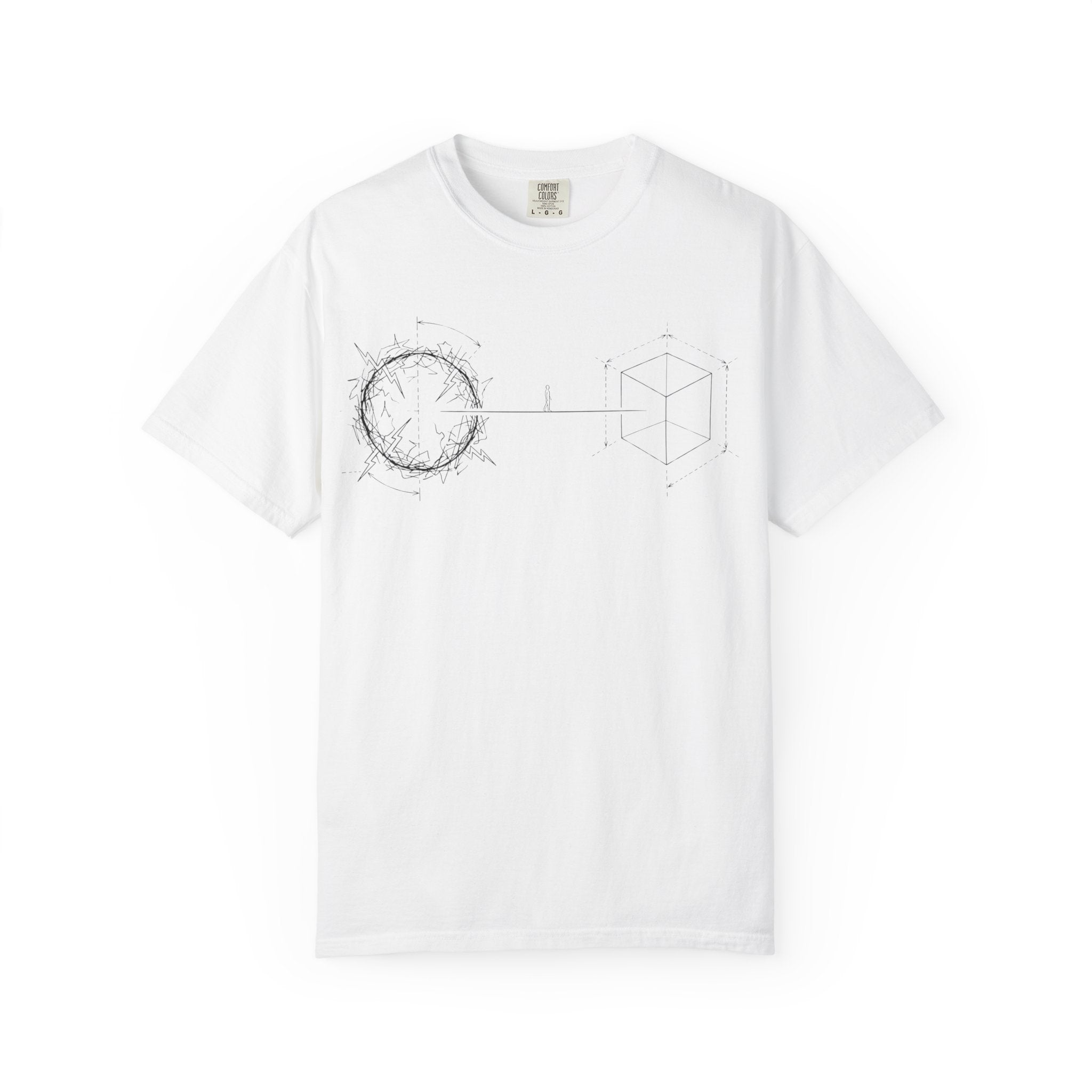 MATFAY Constellation Circle line art T-shirt | Minimal Astral Diagram Tee