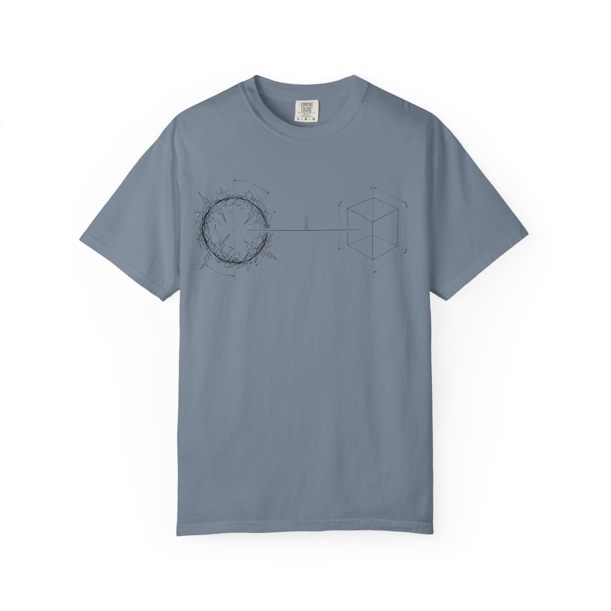MATFAY Constellation Circle line art T-shirt | Minimal Astral Diagram Tee