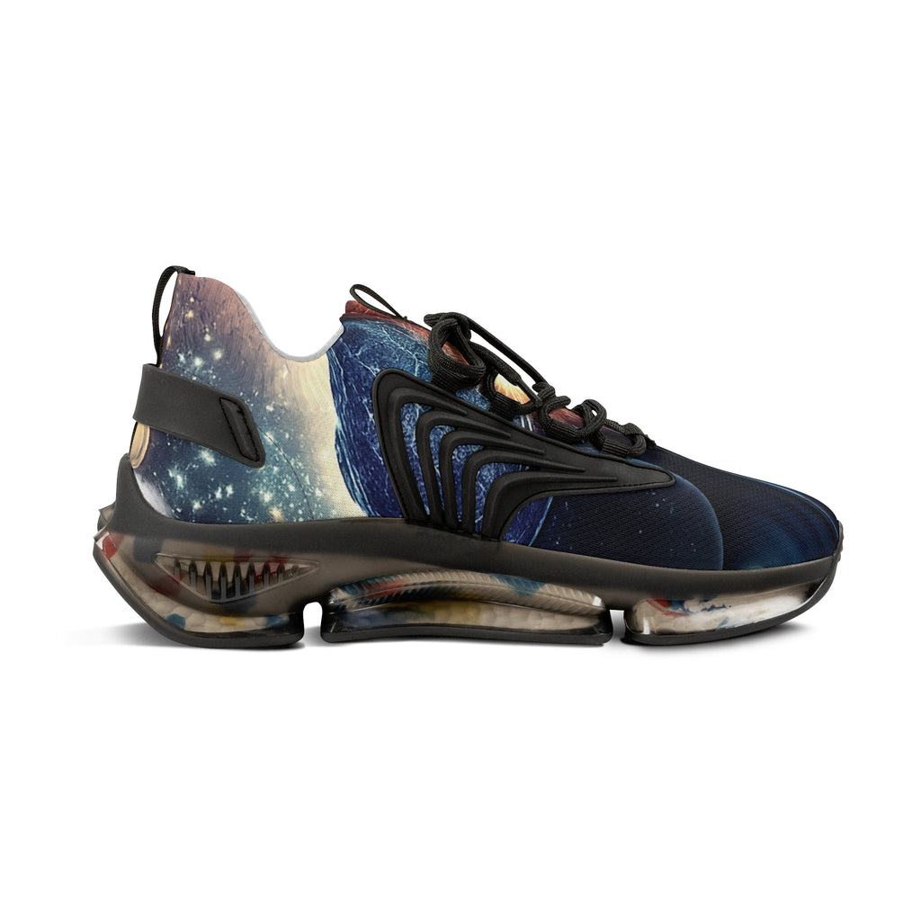 MATFAY Abstract Galaxy Flame Print Sneakers | Mesh Sneakers