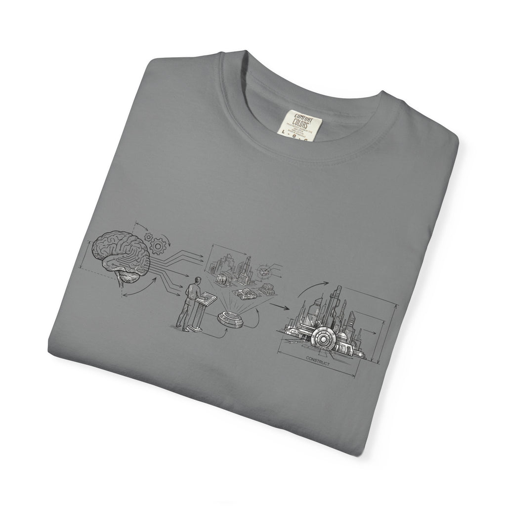 MATFAY Tiny Fantasy Landscape T-Shirt | Minimal Ink Illustration