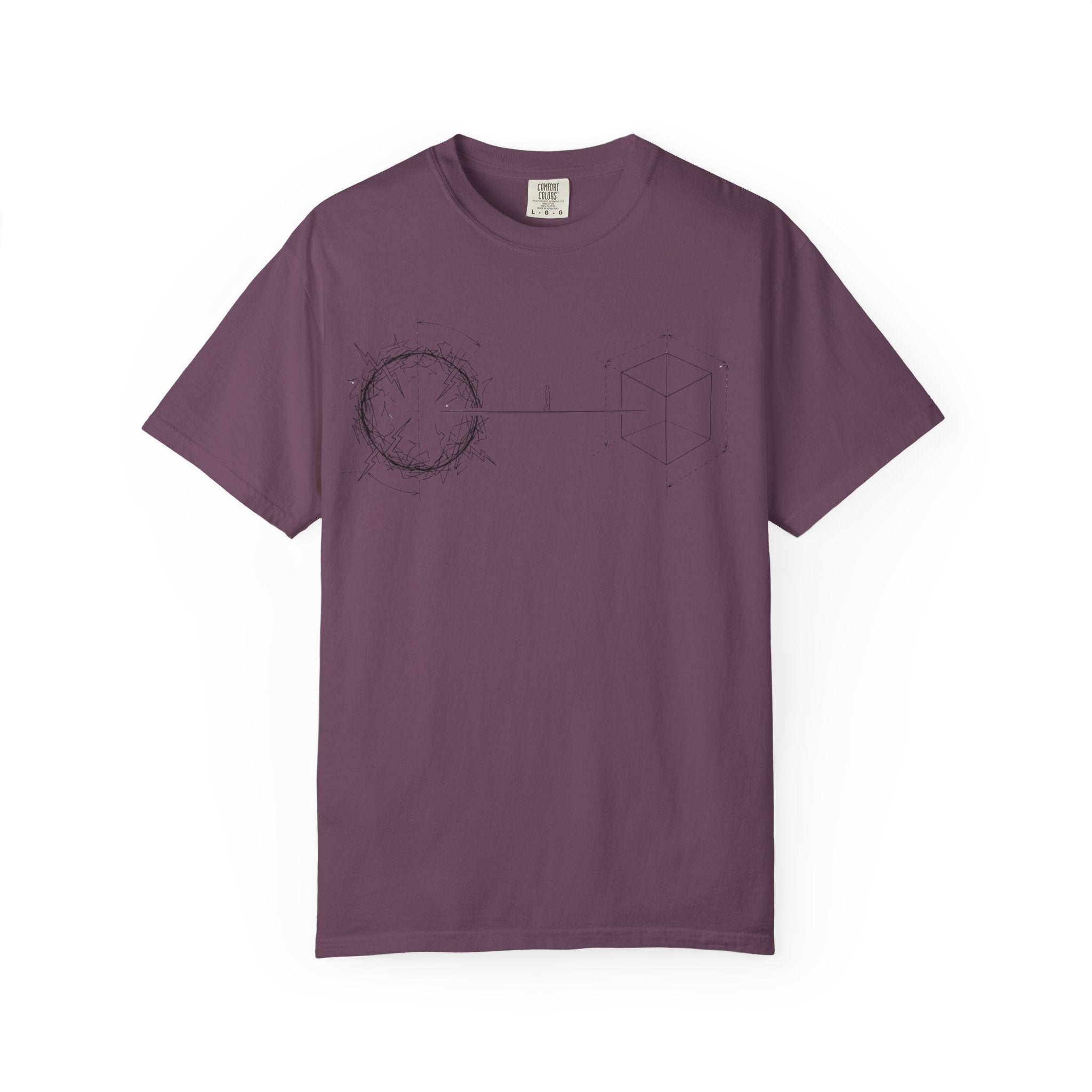 MATFAY Constellation Circle line art T-shirt | Minimal Astral Diagram Tee