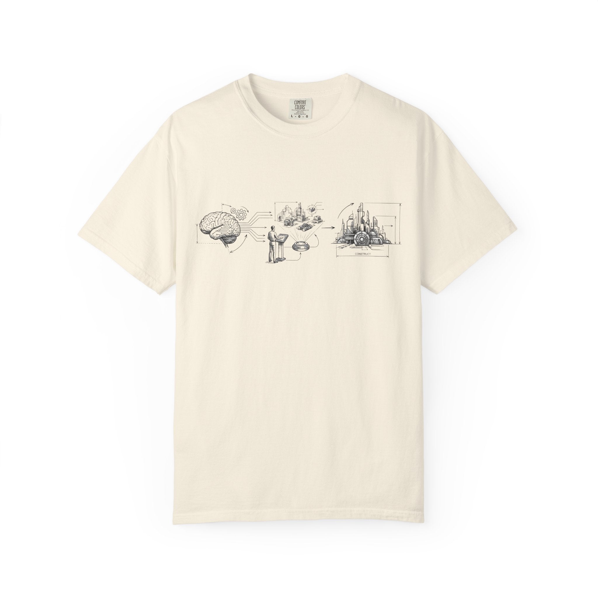 MATFAY Tiny Fantasy Landscape T-Shirt | Minimal Ink Illustration