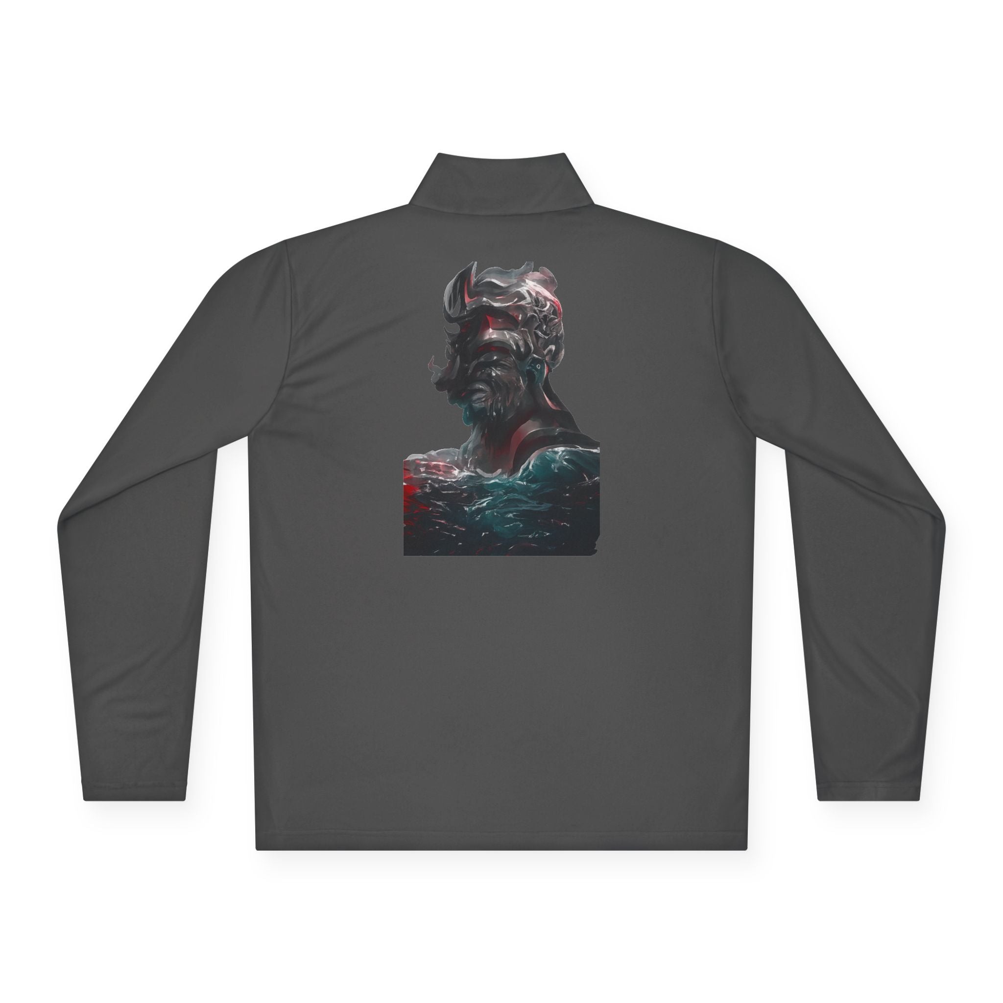 MATFAY Quarter-Zip Pullover — Mythic Sea God Bust Graphic
