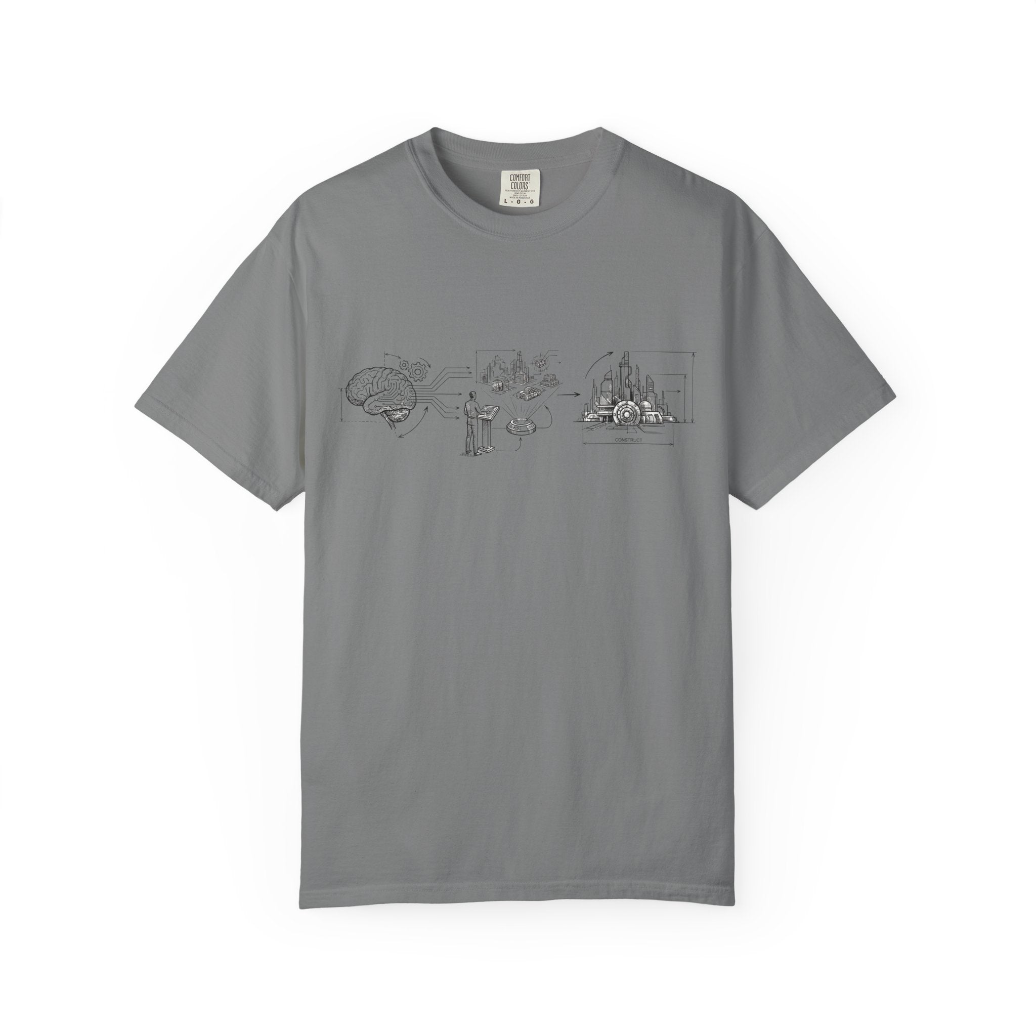 MATFAY Tiny Fantasy Landscape T-Shirt | Minimal Ink Illustration