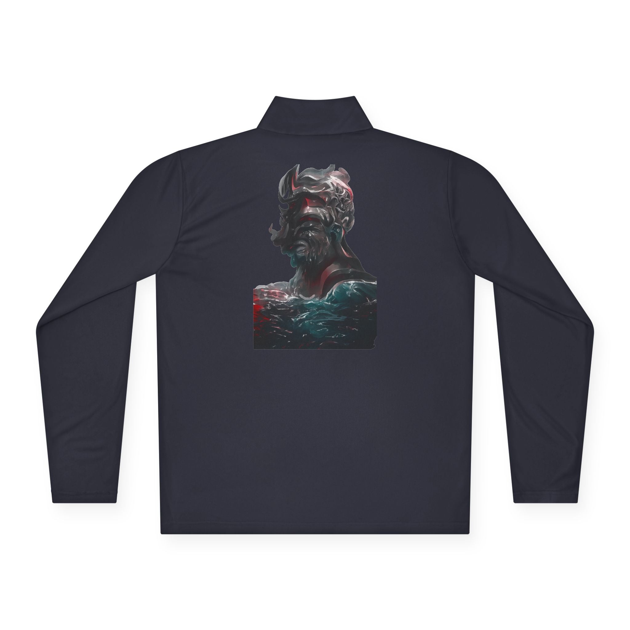 MATFAY Quarter-Zip Pullover — Mythic Sea God Bust Graphic