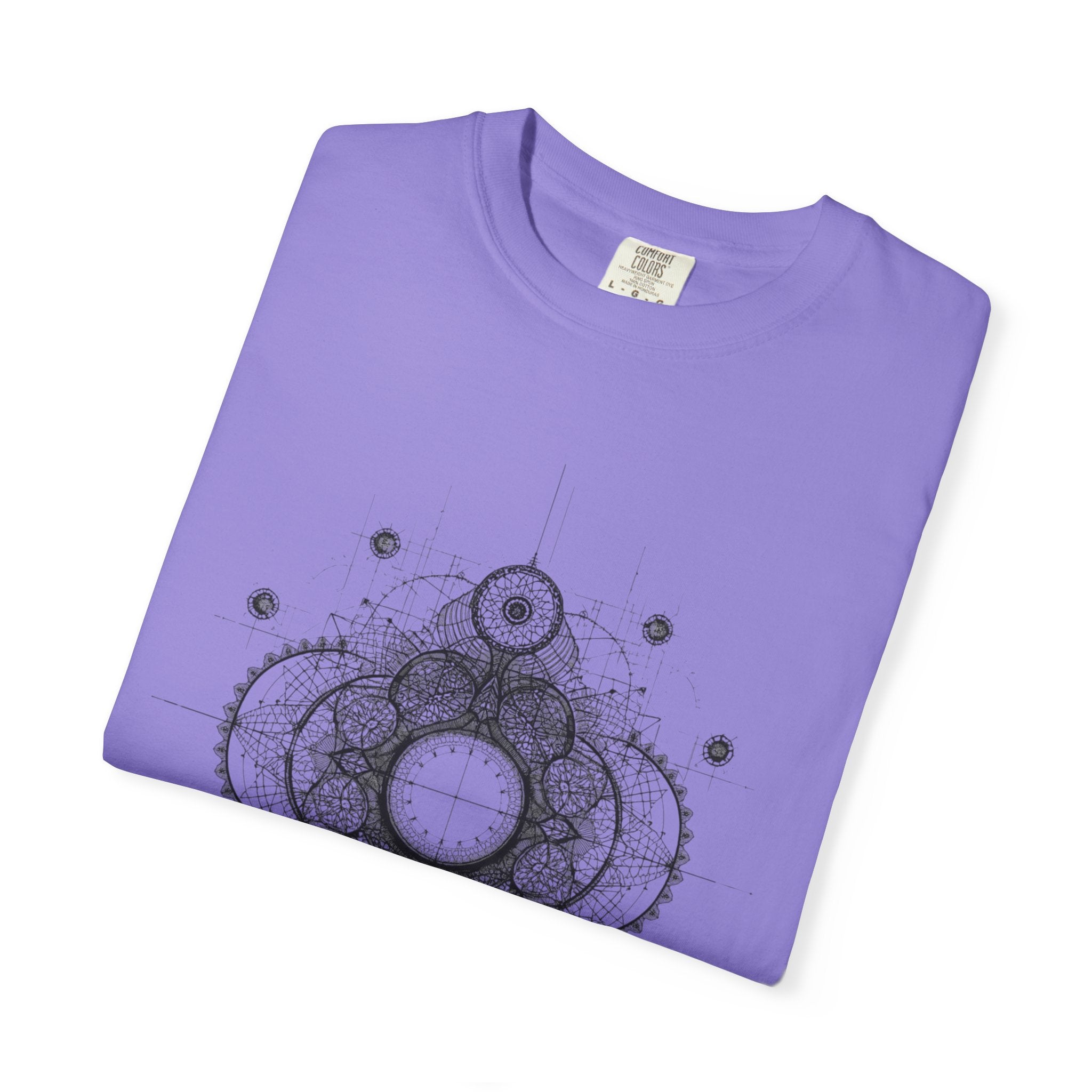 Geometric Moon Mandala T-shirt | Celestial Sacred Geometry Tee