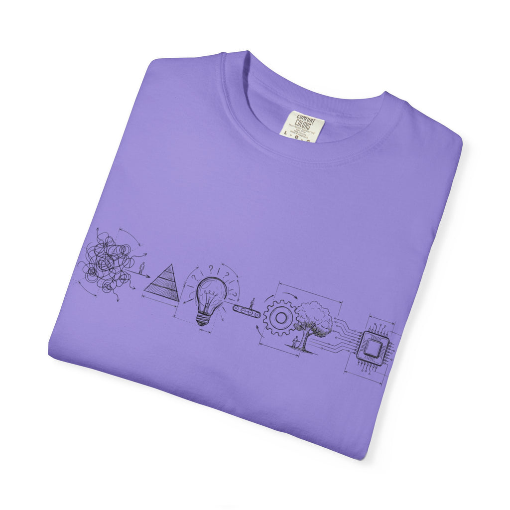 MATFAY Science Icons Illustration T-shirt | Minimal Line Art Symbols