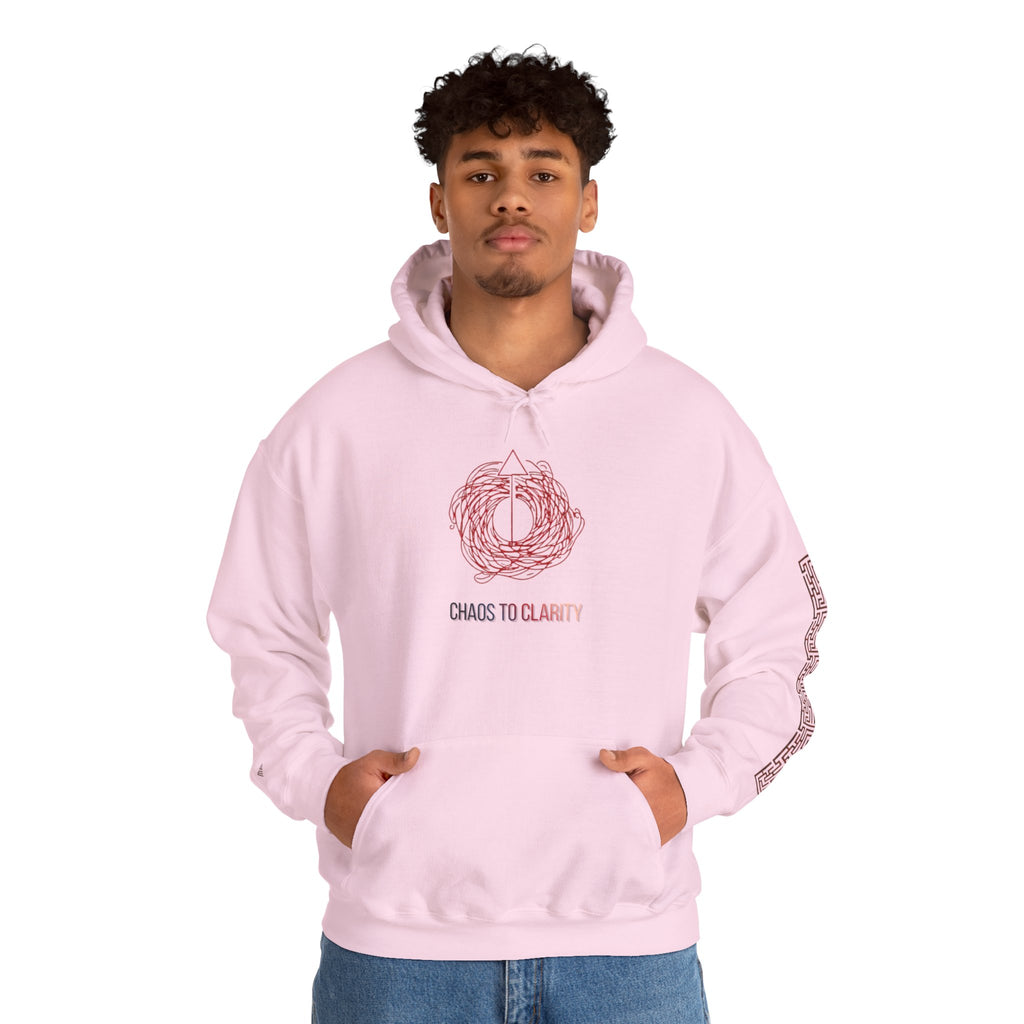 MATFAY Chaos to Clarity Hoodie | Hoodie mit Wirbelmotiv und Maze-Ärmeldesign