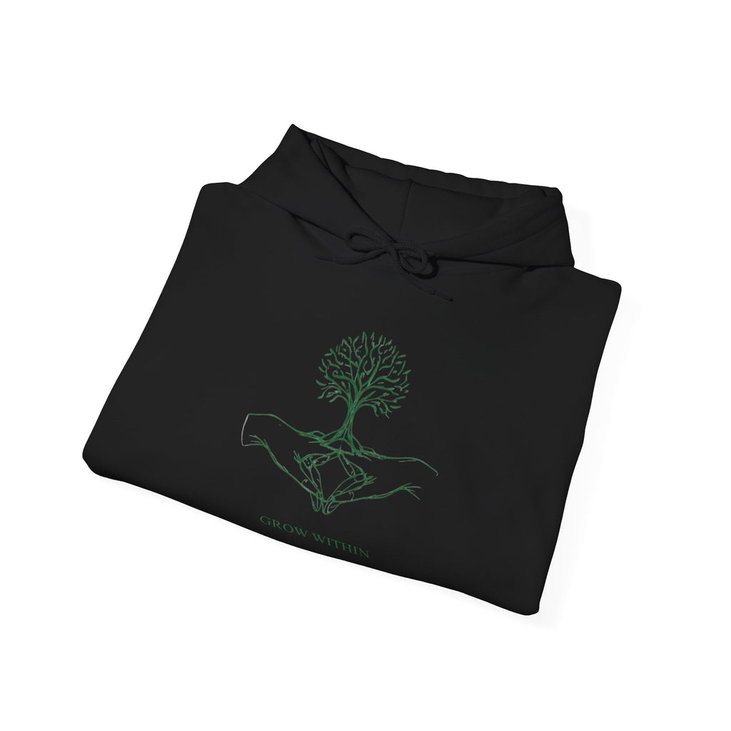 MATFAY Tree of Hands Hoodie | Hoodie mit spirituellem Baum-Motiv und Ärmel-Labyrinth