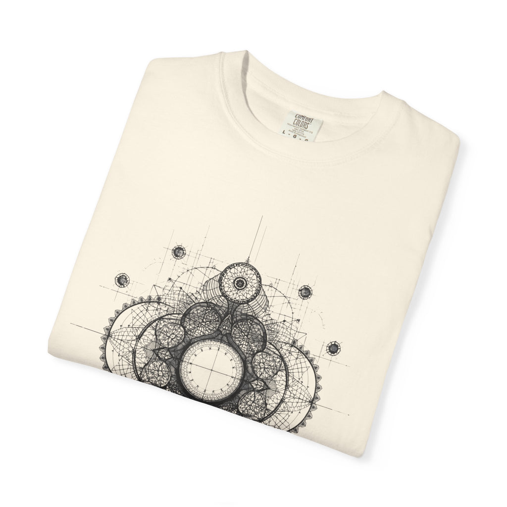 Geometric Moon Mandala T-shirt | Celestial Sacred Geometry Tee