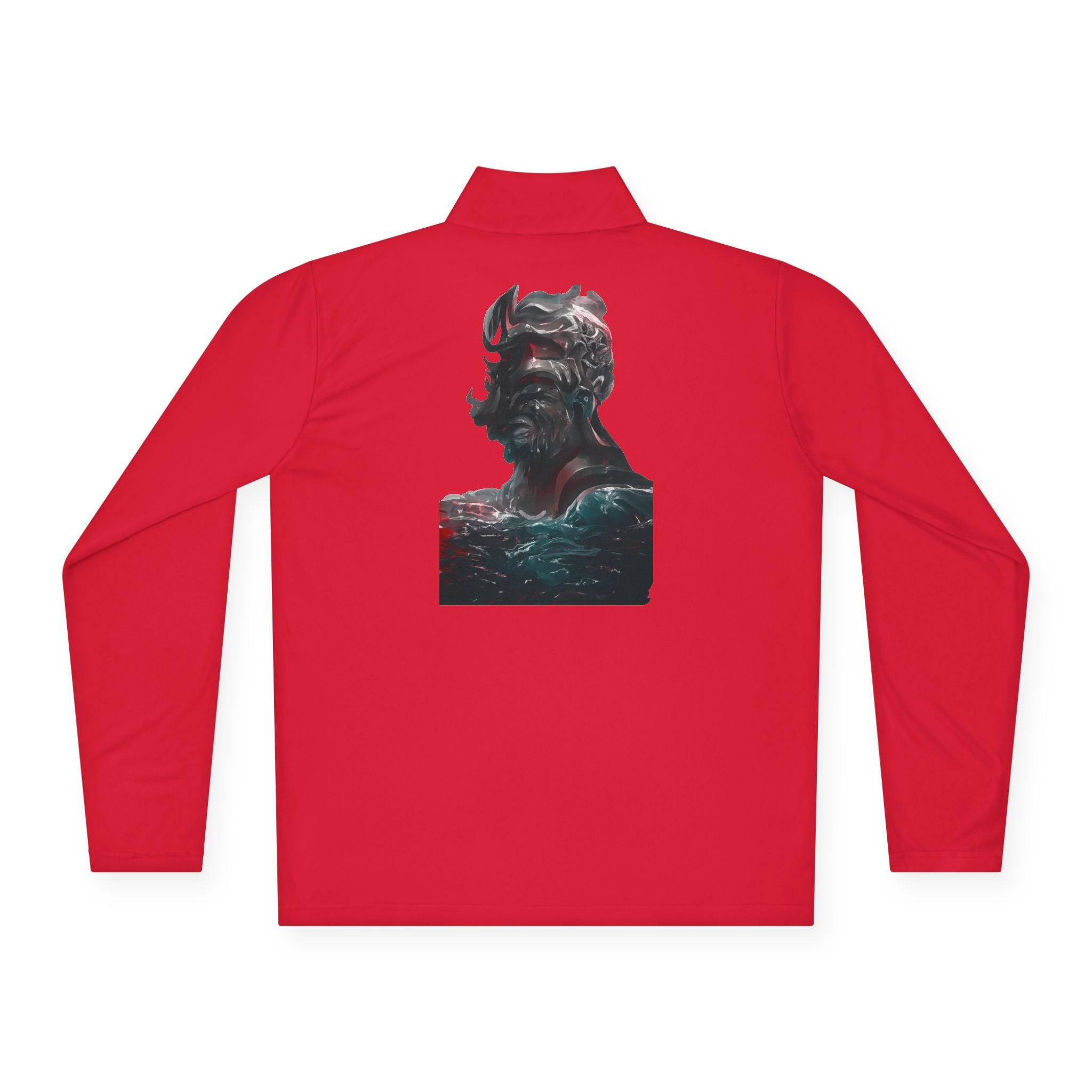 MATFAY Quarter-Zip Pullover — Mythic Sea God Bust Graphic