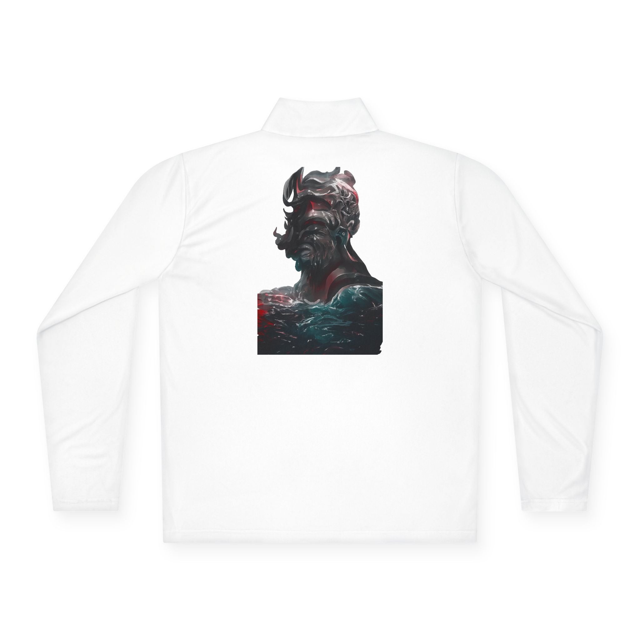 MATFAY Quarter-Zip Pullover — Mythic Sea God Bust Graphic